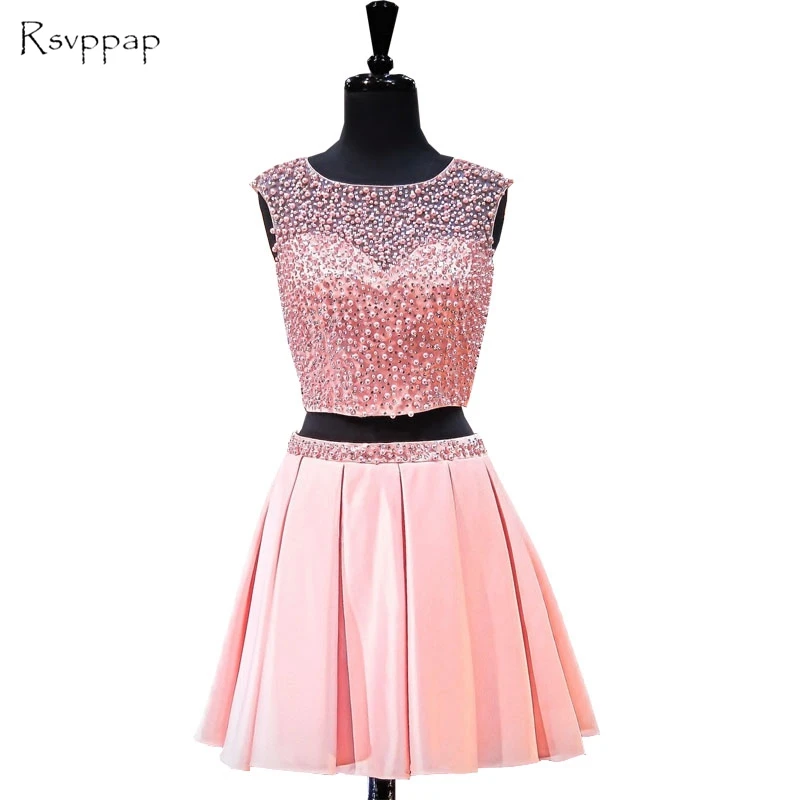 Lovely 8th Grade Prom Dresses A-line Scoop Pearls Beaded Two Piece Short Pink Backless Short Homecoming Dresses 2019
Lovely 8th Grade Prom Dresses A-line Scoop Pearls Beaded Two Piece Short Pink Backless Short Homecoming Dresses 2019