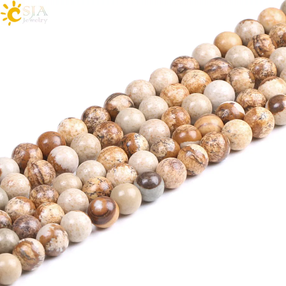 CSJA Natural Picture Stone Loose Beads Brown Round Beaded for Jewelry Making Bracelet Necklace 4 6 8 10mm DIY Handmade Gift F238
CSJA Natural Picture Stone Loose Beads Brown Round Beaded for Jewelry Making Bracelet Necklace 4 6 8 10mm DIY Handmade Gift F238