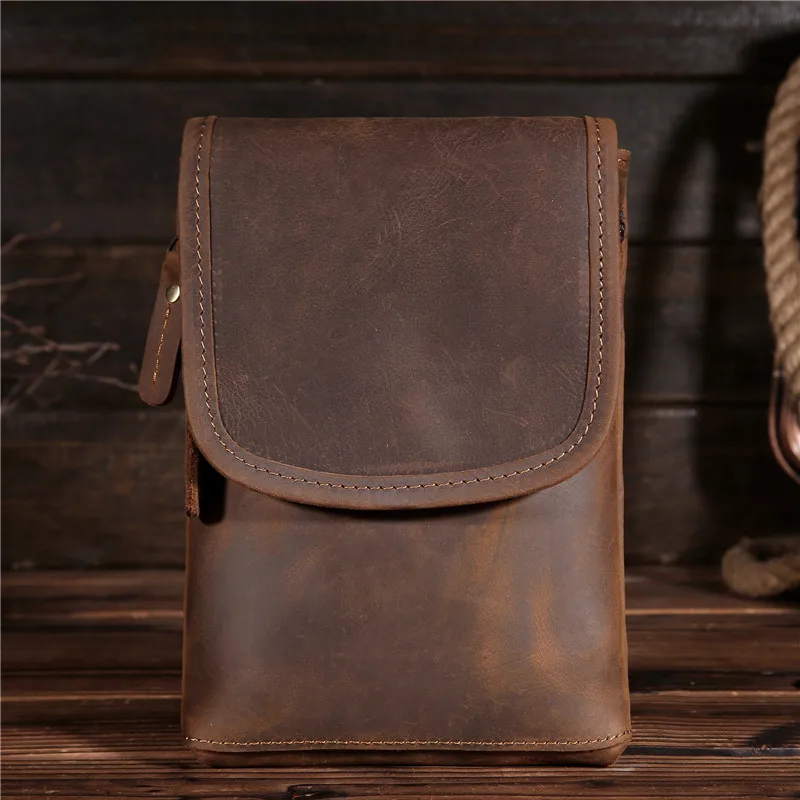 Vintage Retro Men's Waist Bag Genuine Crazy Horse Leather Hip Belt Bum Pack Loops Travel Phone Purse Pouch Fanny Pack B2093
Vintage Retro Men's Waist Bag Genuine Crazy Horse Leather Hip Belt Bum Pack Loops Travel Phone Purse Pouch Fanny Pack B2093