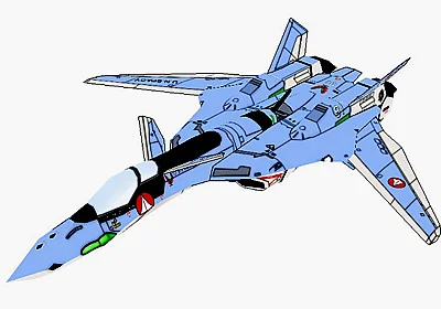 Robotech Macross VF-19a Aircraft Paper ModelToy