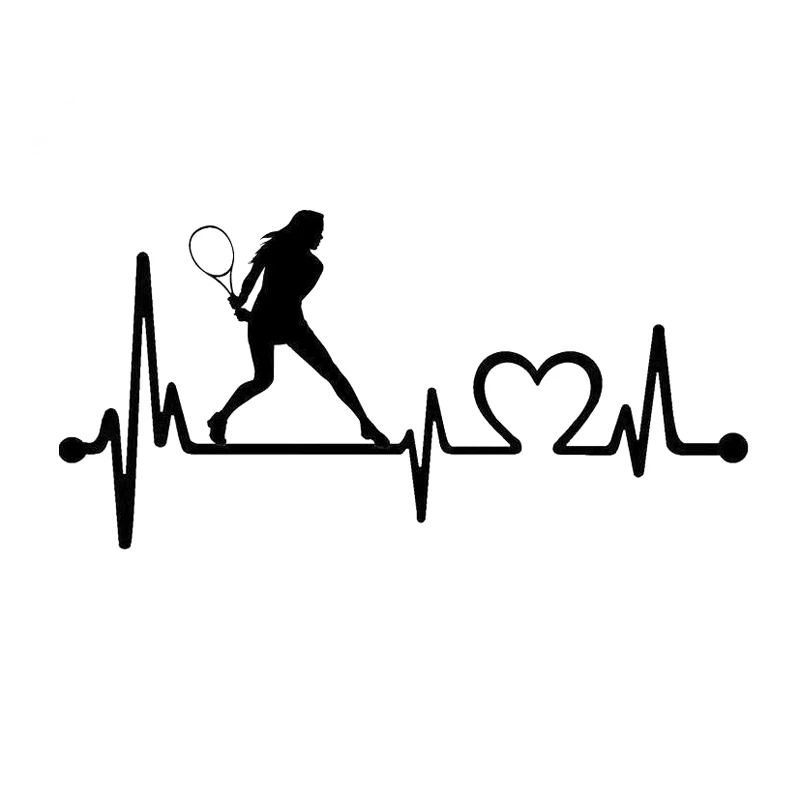 16.7CM*8CM Ladies Tennis Racquet Heartbeat LifelineVinyl Car Sticker Decor Decal S9-0308
16.7CM*8CM Ladies Tennis Racquet Heartbeat LifelineVinyl Car Sticker Decor Decal S9-0308