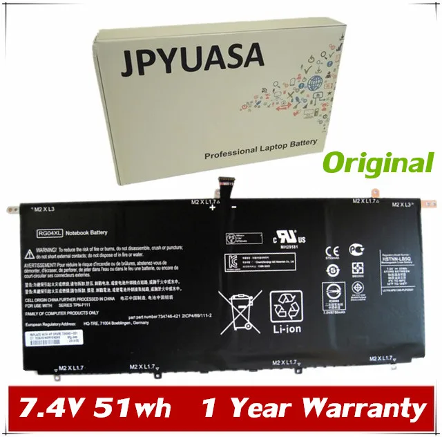 JPYUASA 7.4V 51wh Original RG04XL Laptop Battery For HP Spectre 13-3000 13t-3000 series RG04XL RG04051XL Tablet
JPYUASA 7.4V 51wh Original RG04XL Laptop Battery For HP Spectre 13-3000 13t-3000 series RG04XL RG04051XL Tablet