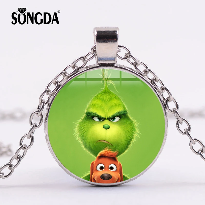 SONGDA Hot Sale The Grinch Necklace Popular Movie Poster 3D Printed Glass Cabochon Pendant Necklace Merry Christmas Kids Jewelry
SONGDA Hot Sale The Grinch Necklace Popular Movie Poster 3D Printed Glass Cabochon Pendant Necklace Merry Christmas Kids Jewelry