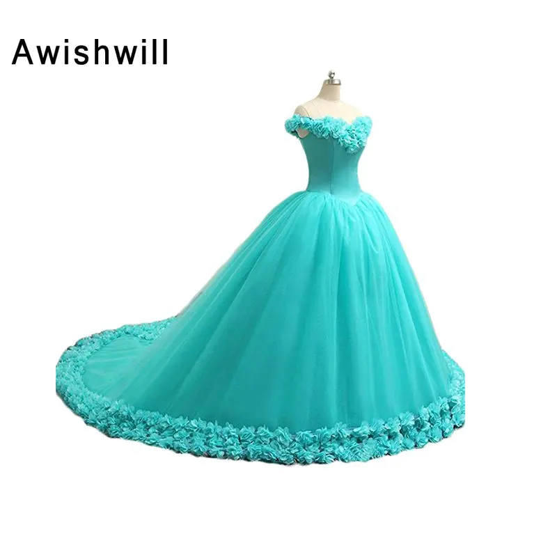 Robe de Soiree Longue Real Picture Off The Shoulder Handmade Flowers Tulle Court Train Formal Evening Gowns Dresses Prom Dress
Robe de Soiree Longue Real Picture Off The Shoulder Handmade Flowers Tulle Court Train Formal Evening Gowns Dresses Prom Dress