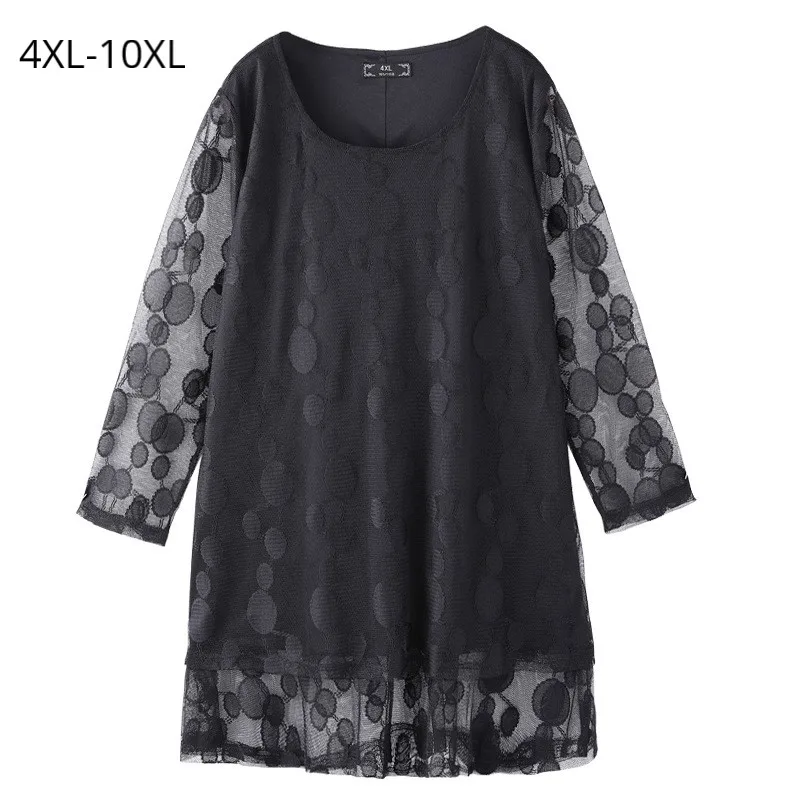 Plus Size 10XL 8XL 6XL 4XL Women 3/4 Sleeves Spring Summer Casual Tops T Shirt Feminina Dot Loose Tee Shirts
Plus Size 10XL 8XL 6XL 4XL Women 3/4 Sleeves Spring Summer Casual Tops T Shirt Feminina Dot Loose Tee Shirts