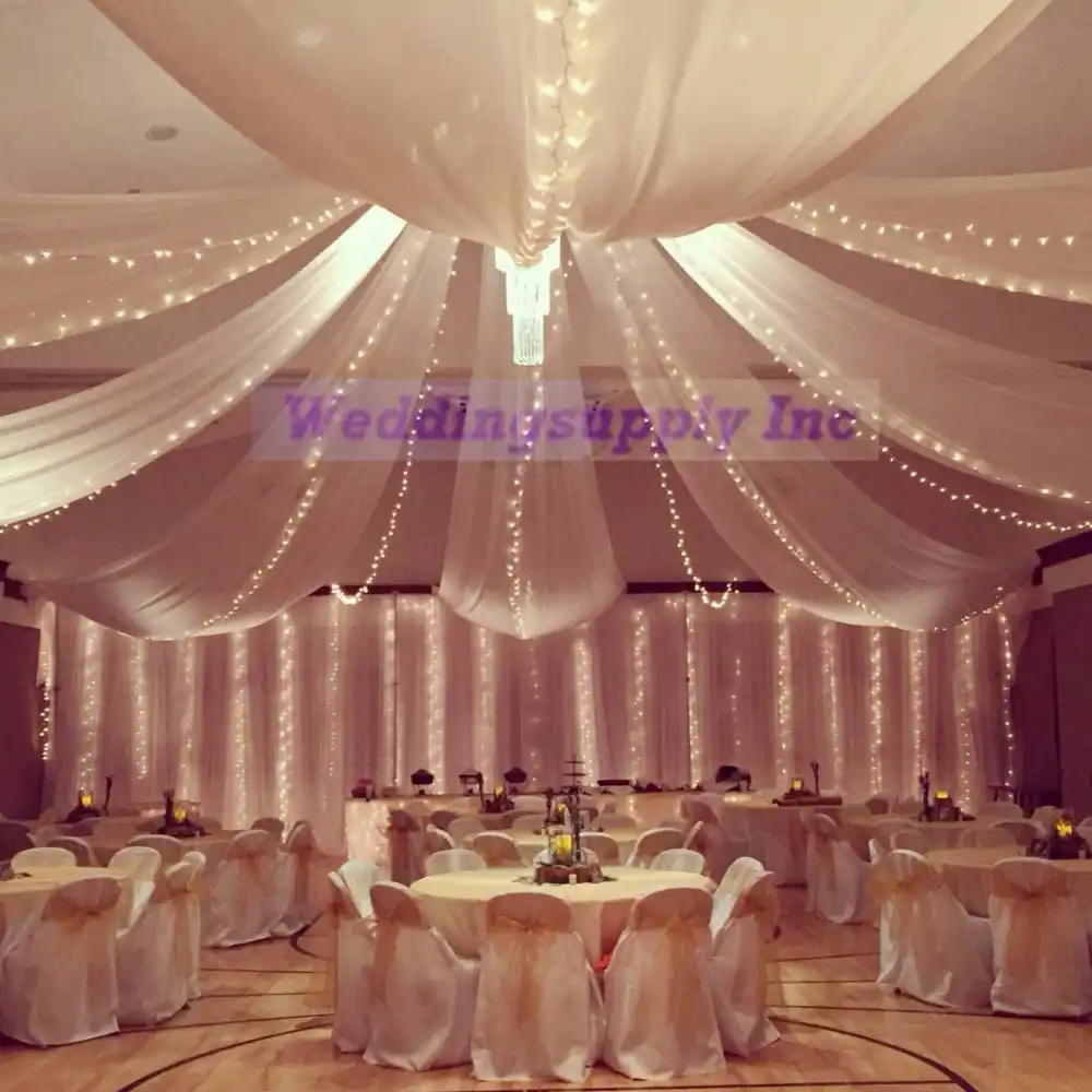 70cmx10m Ceiling Drapes Roof Drape Ice Silk Fabric For