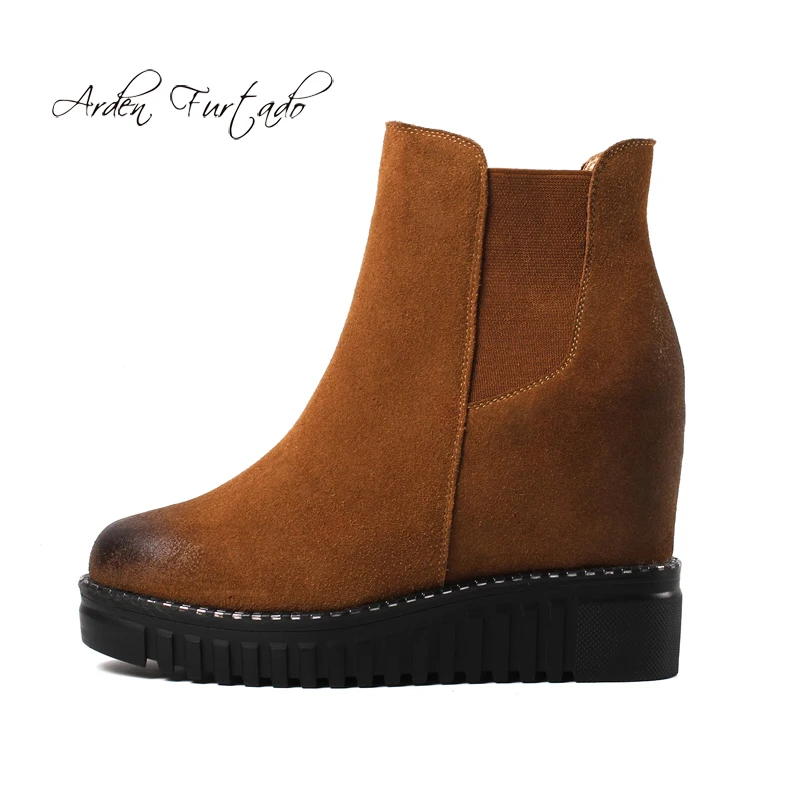 Arden Furtado 2018 autumn winter wedges boots platform fashion round toe woman shoes ladies brown ankle boots small size 32 33
Arden Furtado 2018 autumn winter wedges boots platform fashion round toe woman shoes ladies brown ankle boots small size 32 33