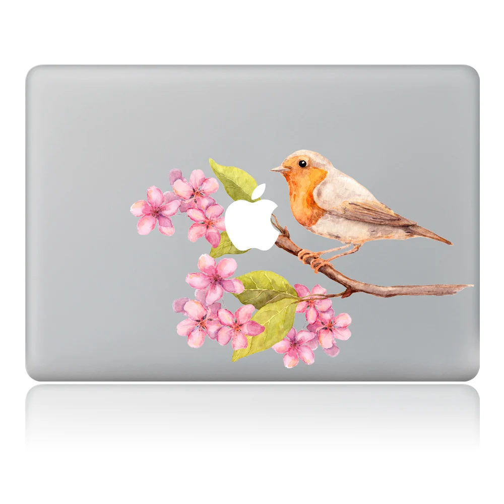 Виниловая наклейка Love birds на ветке для ноутбука сделай сам Macbook Pro Air 11 13 15 дюймов