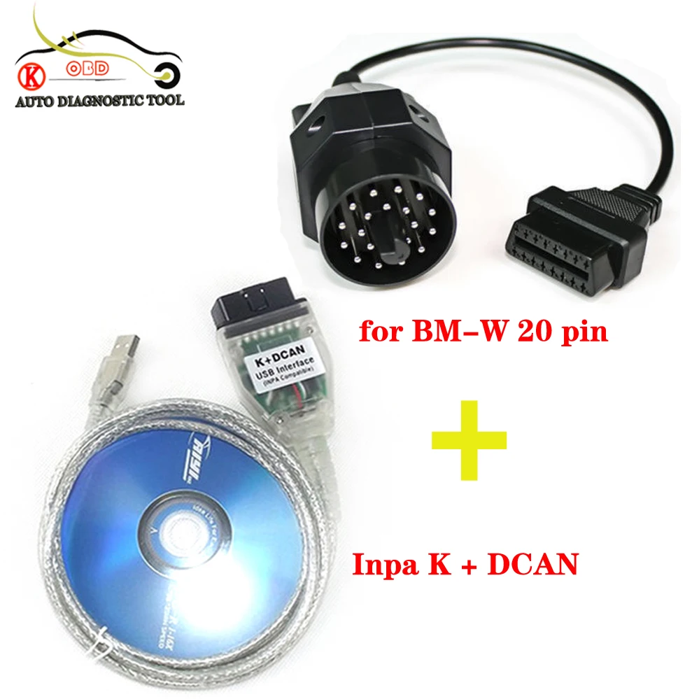Protocol for bmw Interface USB OBD2 INPA Ediabas K+D CAN&20 pin to 16pin OBD 2 Cable Adapter in 2 lines K and D-Can magistral
Protocol for bmw Interface USB OBD2 INPA Ediabas K+D CAN&20 pin to 16pin OBD 2 Cable Adapter in 2 lines K and D-Can magistral