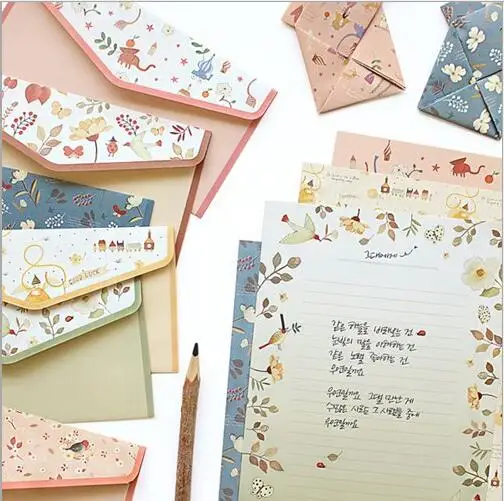 24sets/lot One set=4sheets letter paper+2 pcs envelope Japan sweet flower animal Office school Supplies GT205
24sets/lot One set=4sheets letter paper+2 pcs envelope Japan sweet flower animal Office school Supplies GT205