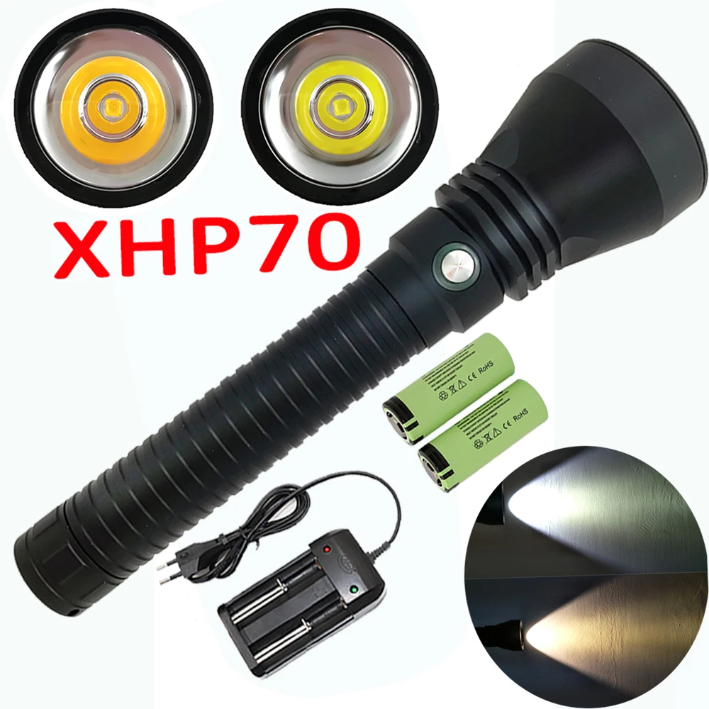 Utral Bright XHP70 LED Scuba Diving flashlight 5000LM Waterproof underwater dive Lamp Torch + 2x 26550 Battery +Charger
Utral Bright XHP70 LED Scuba Diving flashlight 5000LM Waterproof underwater dive Lamp Torch + 2x 26550 Battery +Charger
