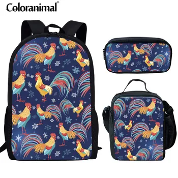 Coloranimal Teenager Girl Boy Backpack Cartoon Chicken Printed Fashion Set School Bag Student Book Bags Pupil Toddle School Bags
Coloranimal Teenager Girl Boy Backpack Cartoon Chicken Printed Fashion Set School Bag Student Book Bags Pupil Toddle School Bags