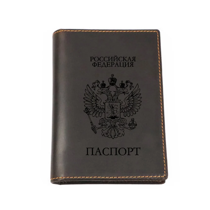 New Russian Travel Covers Engraved picture double-headed eagle Passport wallet Engraved genuine Leather Passport Cover Holder
New Russian Travel Covers Engraved picture double-headed eagle Passport wallet Engraved genuine Leather Passport Cover Holder