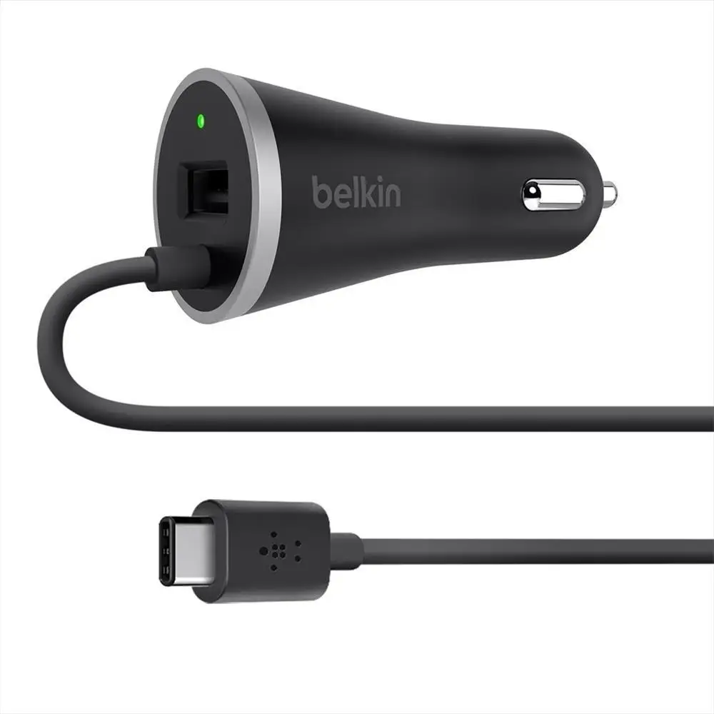 Type C USB-C Car Charger 15W 3A with 4-Foot Hardwired USB-C Cable & USB Type A port for Huawei LG Nokia HTC Xiaomi Samsung etc.
Type C USB-C Car Charger 15W 3A with 4-Foot Hardwired USB-C Cable & USB Type A port for Huawei LG Nokia HTC Xiaomi Samsung etc.