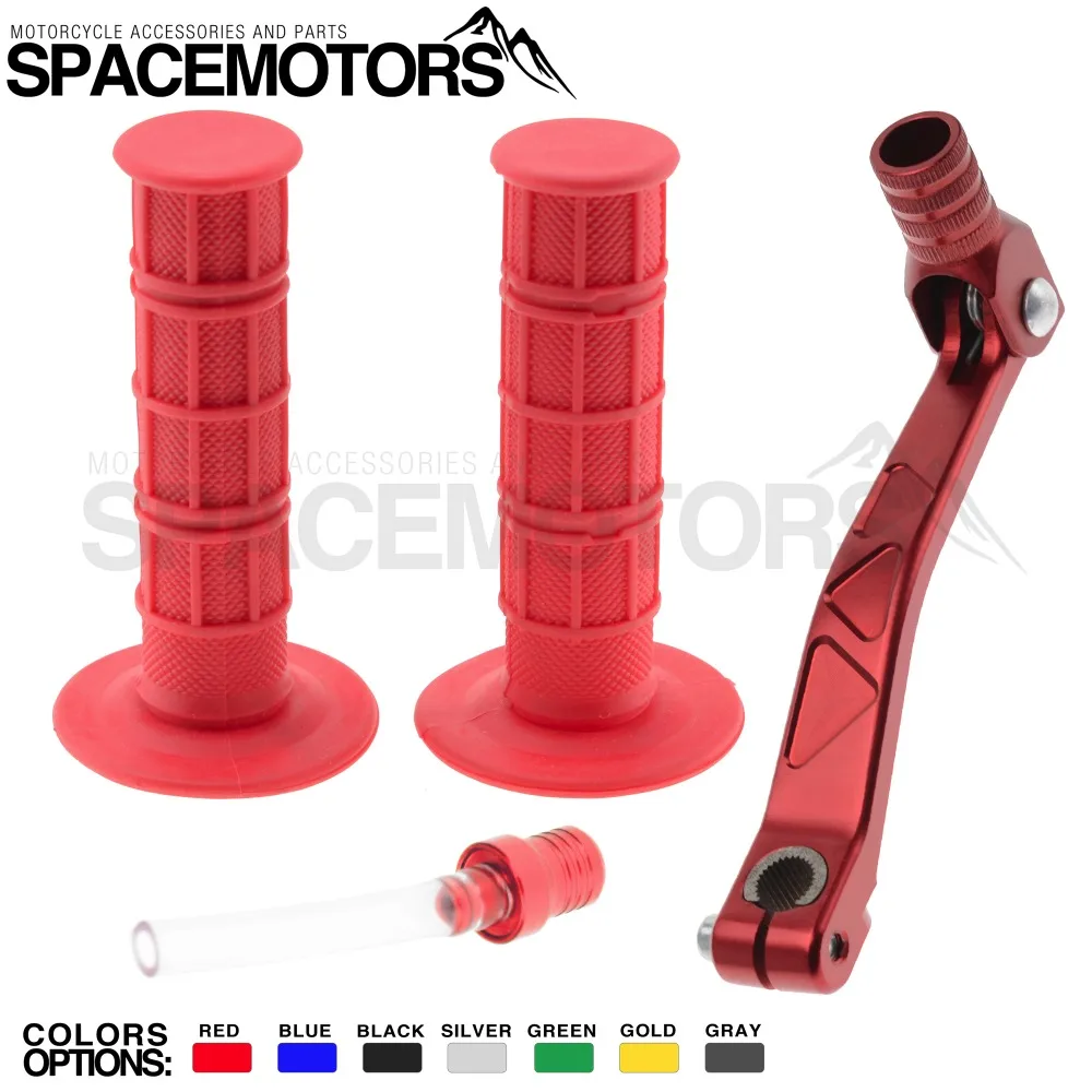 KIT motocross handlebar grips + cap vent + strongly CNC aluminium motorbike gear lever shift kayo motocross stunt pitbike klx
KIT motocross handlebar grips + cap vent + strongly CNC aluminium motorbike gear lever shift kayo motocross stunt pitbike klx