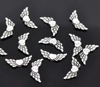 50 pieces/lot 63-842 zinc metal antiquated silver-pleated heart angel wing charm beads diy jewelry loose beads
50 pieces/lot 63-842 zinc metal antiquated silver-pleated heart angel wing charm beads diy jewelry loose beads