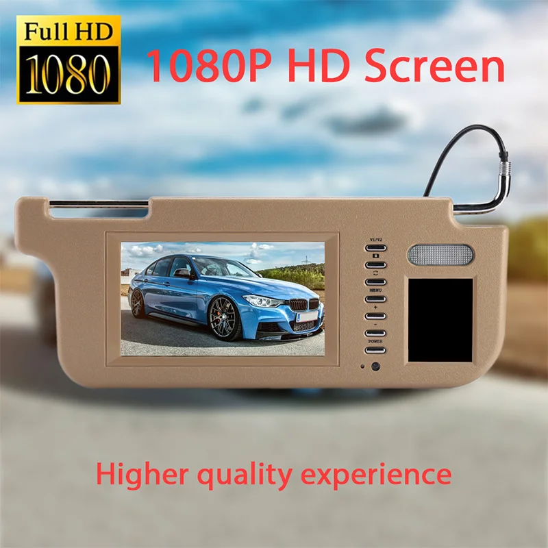 

VEHEMO 7" TFT LCD Touch Rear View Camera Two-Way Video Sunvisor View Monitor Car DVD Monitor PAL/NTSC Car Sun Visor Monitor