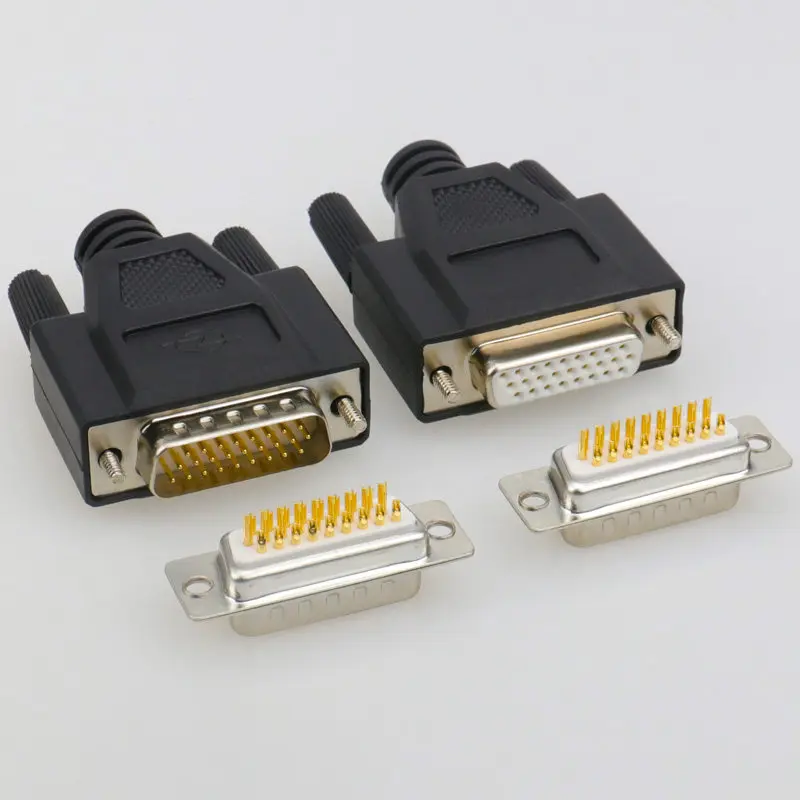 Pure copper DB26 male female head rubberized shell 3 rows of 26-pin terminal block plug
Pure copper DB26 male female head rubberized shell 3 rows of 26-pin terminal block plug