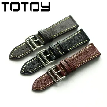 TOTOY Handmade Leather Watchbands, 22MM 24MM Soft Vintage Men's Leather Strap, Simple French Goatskin Material
TOTOY Handmade Leather Watchbands, 22MM 24MM Soft Vintage Men's Leather Strap, Simple French Goatskin Material
