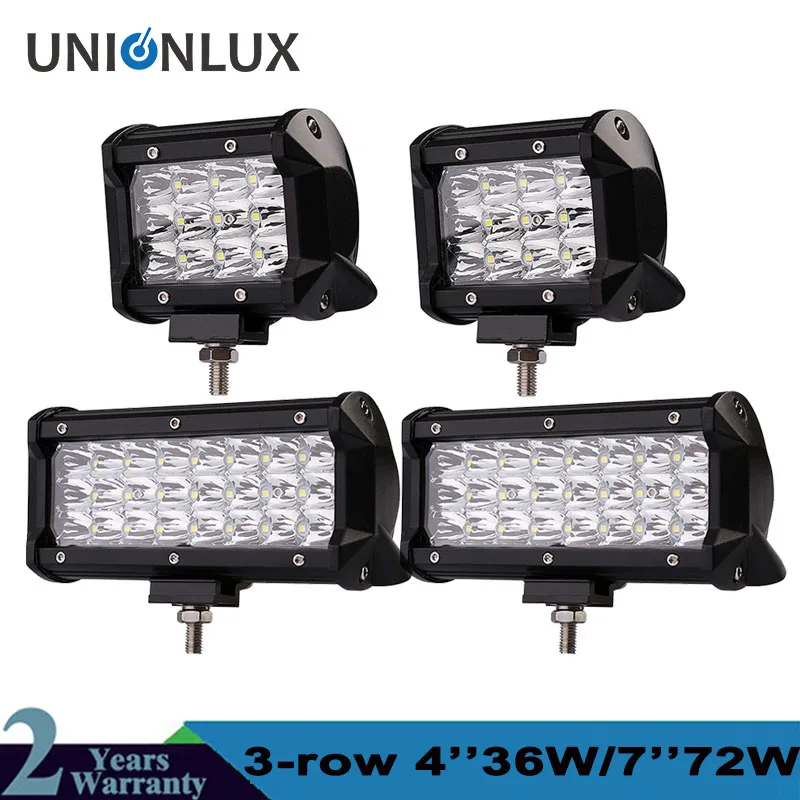 4" 36W 7" 72W 3-Row Flood/Spot LED Work Light Offroad Led Bar Driving Lamp 12v 24v Trucks Car SUV ATV 4x4 4WD Working Lights
4" 36W 7" 72W 3-Row Flood/Spot LED Work Light Offroad Led Bar Driving Lamp 12v 24v Trucks Car SUV ATV 4x4 4WD Working Lights