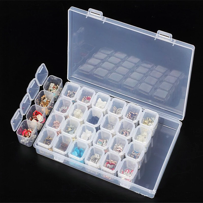 Plastic Box Makeup Organizer Jewelry Storage Organizer Box Embroidery Storage Box Case 28 Grid Diamond Painting Accessories
Plastic Box Makeup Organizer Jewelry Storage Organizer Box Embroidery Storage Box Case 28 Grid Diamond Painting Accessories