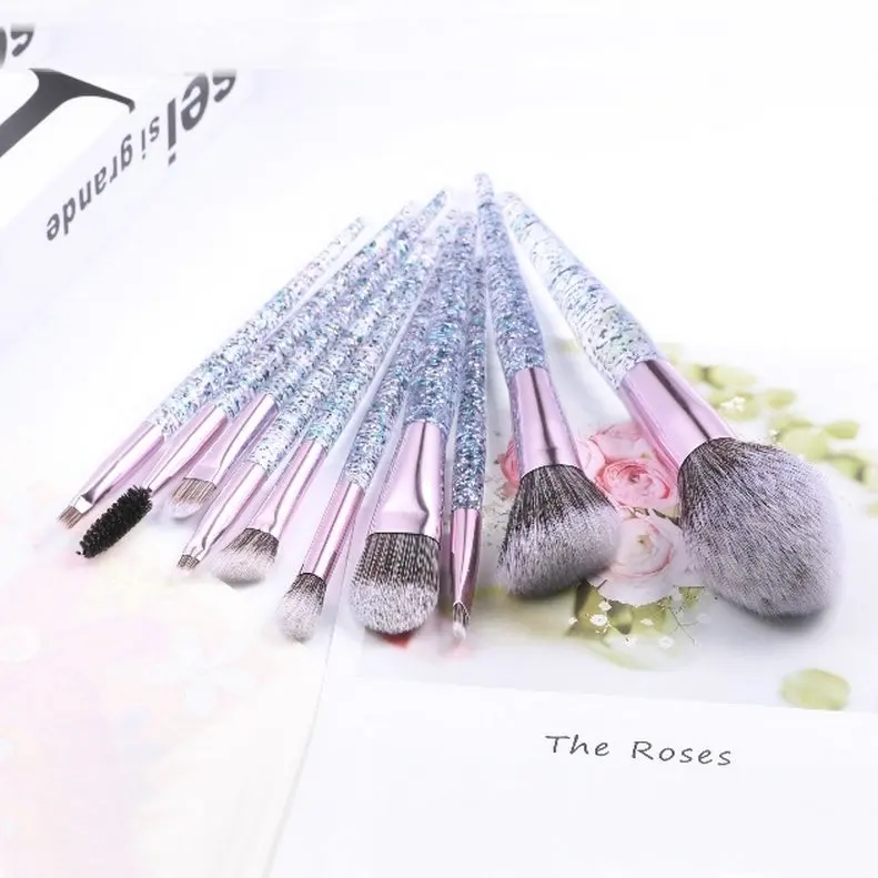 10Pcs Glitter Makeup Brushes Set Eyeshadow Makeup Brush Powder Foundation Eye Lip Concealer Face Brush Crystal Kit &Tools
10Pcs Glitter Makeup Brushes Set Eyeshadow Makeup Brush Powder Foundation Eye Lip Concealer Face Brush Crystal Kit &Tools