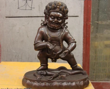 003916 Buddhism Copper Bronze Tibet Mahakala Black Jambhala God of Wealth Buddha Statue
003916 Buddhism Copper Bronze Tibet Mahakala Black Jambhala God of Wealth Buddha Statue