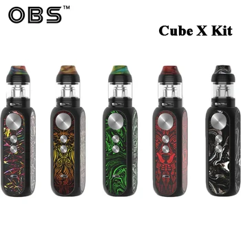 

Original OBS Cube X kit with 80W OBS Cube X Box MOD Vape 4ml Tank Electronic Cigarette Vaporizer with M1 M3 Mesh Coil