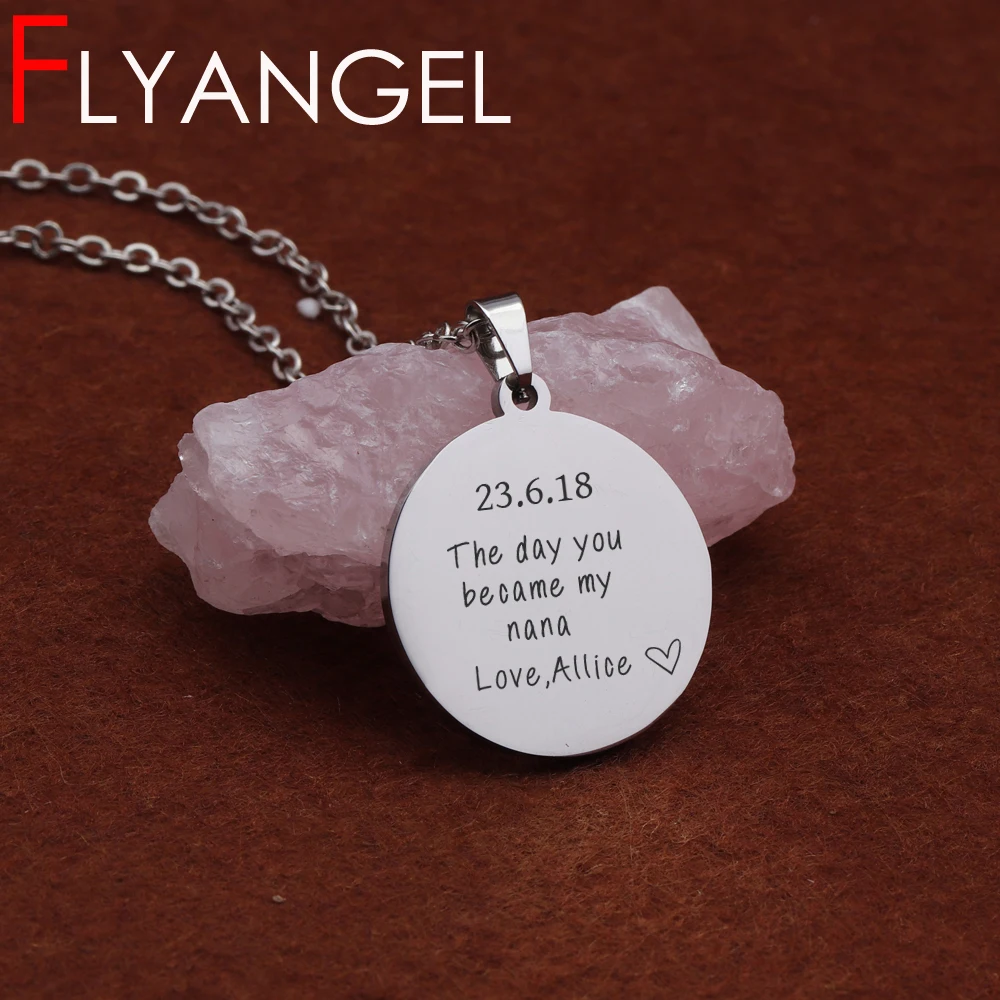 Personalized Name And Data Mirror Style Necklace Pendant Engraved The Day You Became My Nana Delicate Jewelry For Grandma Gifts
Personalized Name And Data Mirror Style Necklace Pendant Engraved The Day You Became My Nana Delicate Jewelry For Grandma Gifts
