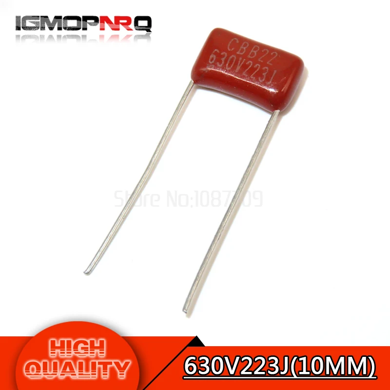 10PCS 630V223J 22NF Pitch 10MM 223 630V 0.022uF igmopnrq CBB Polypropylene film capacitor new
10PCS 630V223J 22NF Pitch 10MM 223 630V 0.022uF igmopnrq CBB Polypropylene film capacitor new