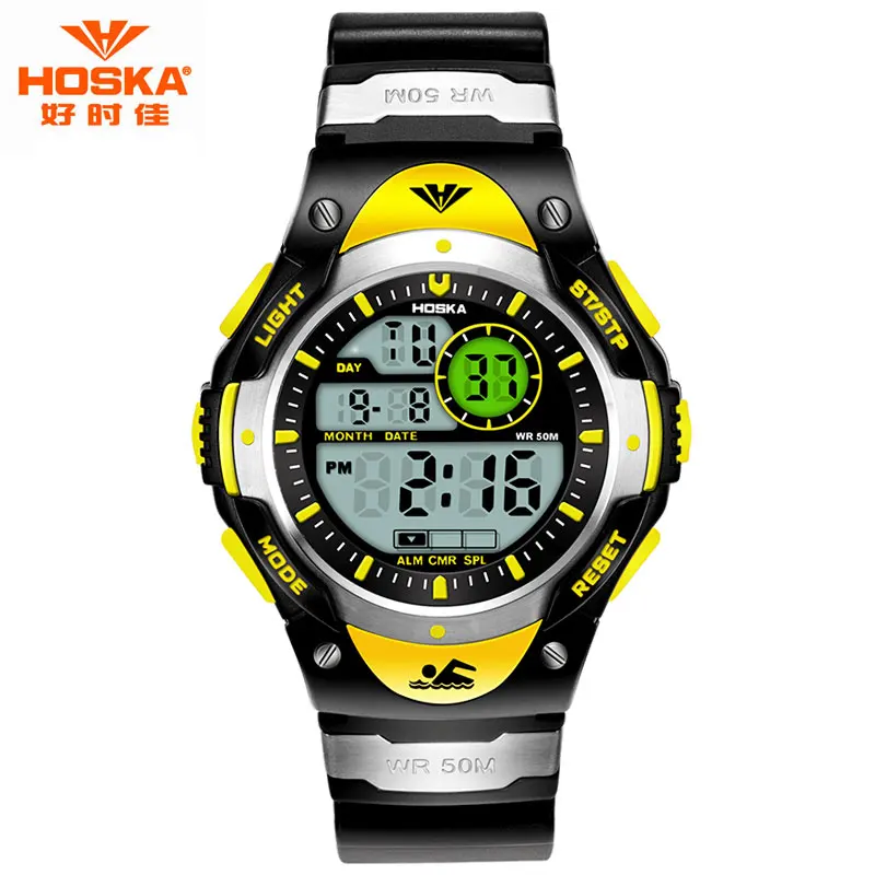 Watch Children Boy Popular Brand HOSKA Student Sport Stylish Plastic Wrist Band Shockproof Waterproof Digital-Watch relojes H013
Watch Children Boy Popular Brand HOSKA Student Sport Stylish Plastic Wrist Band Shockproof Waterproof Digital-Watch relojes H013