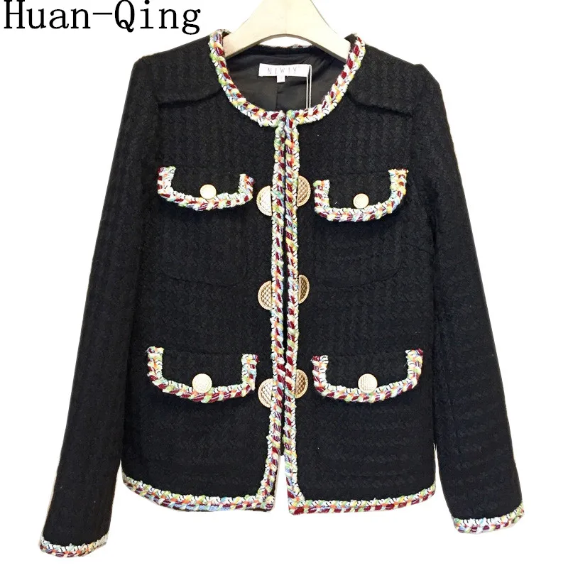 Women Winter Handmade Color Lace Tweed Jacket Coat Casaco Feminino Vintage Weave Long Sleeve White Black Jacket Outerwear Coats
Women Winter Handmade Color Lace Tweed Jacket Coat Casaco Feminino Vintage Weave Long Sleeve White Black Jacket Outerwear Coats