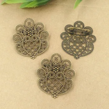 Vintage Blank Brooches Bases Antique Bronze tone Plated Brass Filigree Flower Bezel Back Pins Brooch Settings Findings 35x41mm
Vintage Blank Brooches Bases Antique Bronze tone Plated Brass Filigree Flower Bezel Back Pins Brooch Settings Findings 35x41mm