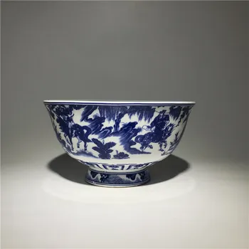 Antique blue and white porcelain bowl gugui Zi downhill picture bone porcelain bowl decoration antique porcelain free delivery
Antique blue and white porcelain bowl gugui Zi downhill picture bone porcelain bowl decoration antique porcelain free delivery