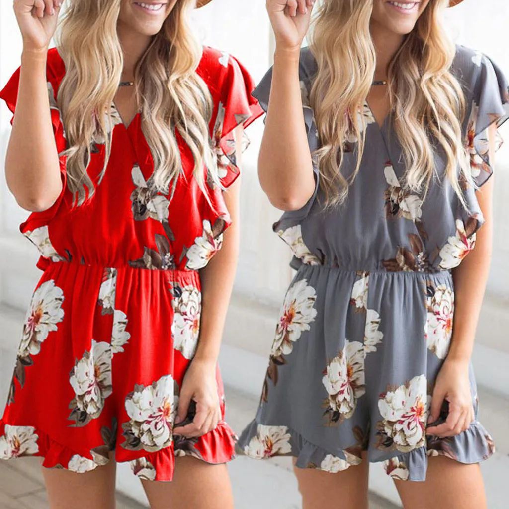 Womail Jumpsuit Women Summer Printing V-Neck Ruffles Sleeveless Jumpsuit Summer Beach Short Fashion Playsuit Apr 30
Womail Jumpsuit Women Summer Printing V-Neck Ruffles Sleeveless Jumpsuit Summer Beach Short Fashion Playsuit Apr 30