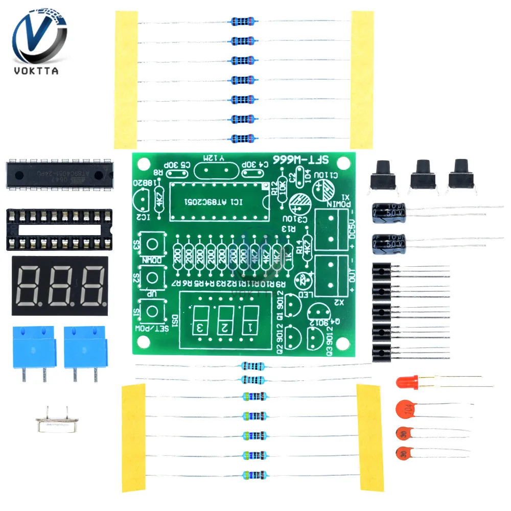 AT89C2051 DS18B20 LCD Digital Temperature Controller DIY Kit 5V DC Microcontroller Thermometer Meter Electronic Thermostat
AT89C2051 DS18B20 LCD Digital Temperature Controller DIY Kit 5V DC Microcontroller Thermometer Meter Electronic Thermostat