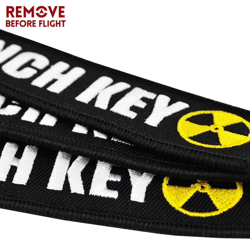 New Fashion Nuclear Launch Key Chain Bijoux Keychain for Motorcycles and Cars Gifts Tag Embroidery Key Fobs OEM Keychain Bijoux (10)