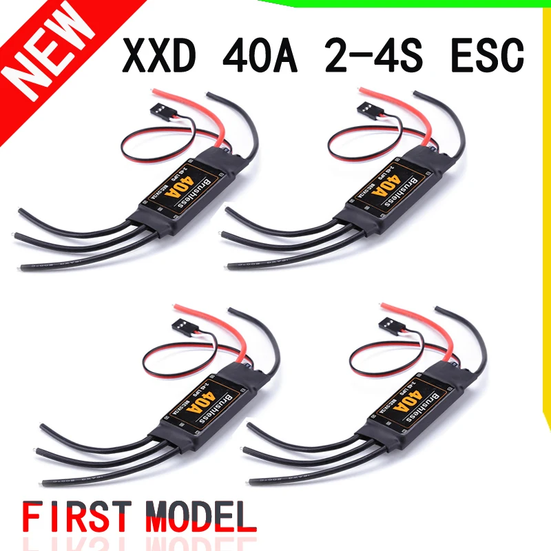 4pcs XXD Brushless 40A ESC Speed Controler 2-4S With 5V 3A UBEC For RC FPV Quadcopter RC Airplanes Helicopter
4pcs XXD Brushless 40A ESC Speed Controler 2-4S With 5V 3A UBEC For RC FPV Quadcopter RC Airplanes Helicopter