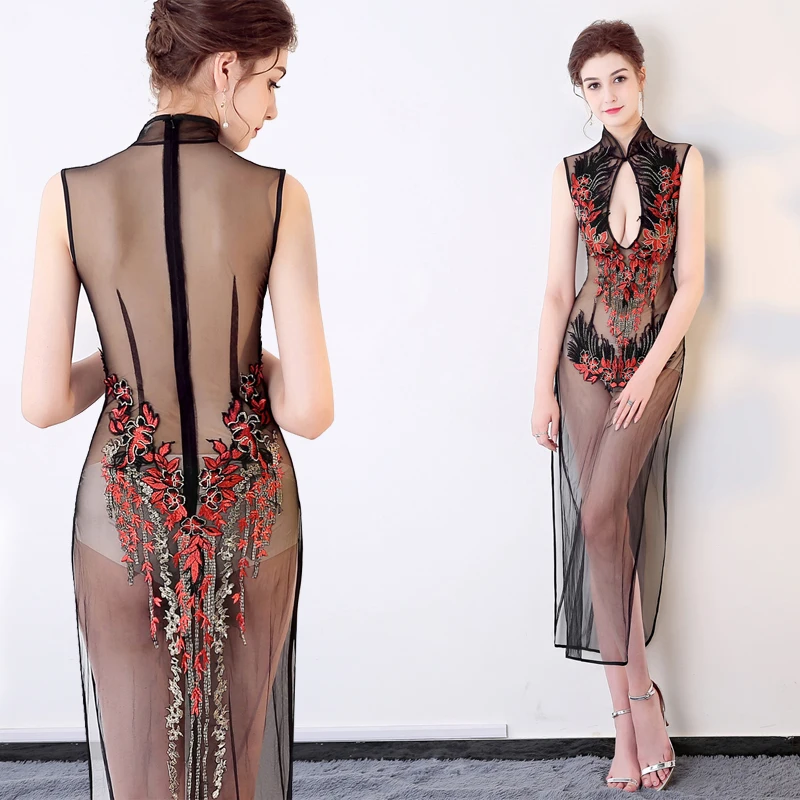 Sexy see-through Dress Black Slim package hip high cut sexy dresses free shipping
Sexy see-through Dress Black Slim package hip high cut sexy dresses free shipping