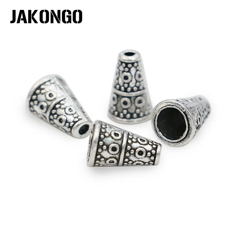 JAKONGO Antique Silver Plated Cone Shape Spacer Beads European Looser Beads for Jewelry Making DIY Handmade Accessories 25pcs
JAKONGO Antique Silver Plated Cone Shape Spacer Beads European Looser Beads for Jewelry Making DIY Handmade Accessories 25pcs