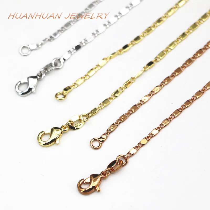 3 colour Classic 0.5x1.5mm Unique Gift Lover Stainless Steel Necklace for Women Men Jewelry Copper Chains Chokers 18inch B3372
3 colour Classic 0.5x1.5mm Unique Gift Lover Stainless Steel Necklace for Women Men Jewelry Copper Chains Chokers 18inch B3372