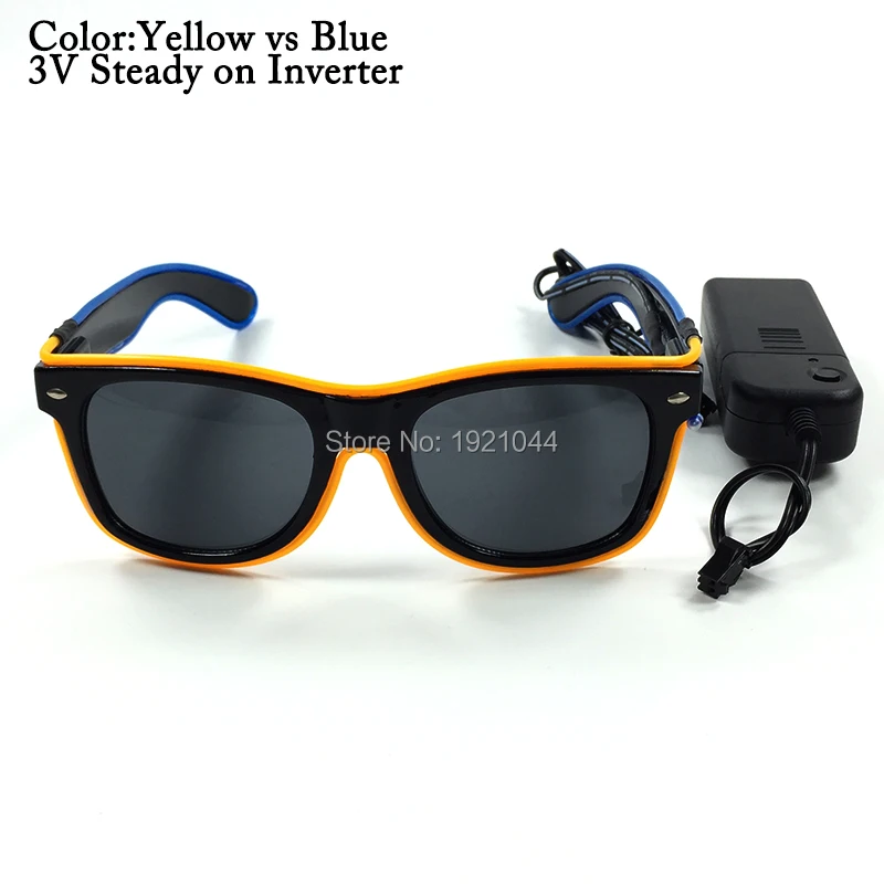 Double Color EL Wire Glasses with dark lens for Holiday Party DIY Decorations LED Neon Light Glasses with DC-3V Steady on Invert
Double Color EL Wire Glasses with dark lens for Holiday Party DIY Decorations LED Neon Light Glasses with DC-3V Steady on Invert