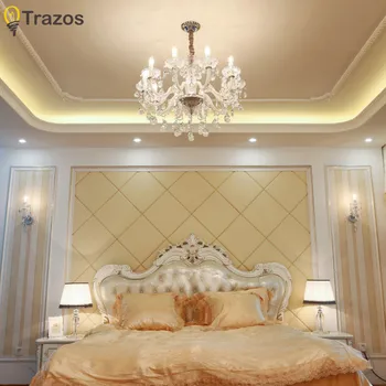 TRAZOS Modern Clear Crystal LED Chandelier Lighting Dining Room Hotel lustres de cristal large Chandelier with White Lampshade
TRAZOS Modern Clear Crystal LED Chandelier Lighting Dining Room Hotel lustres de cristal large Chandelier with White Lampshade