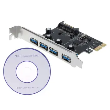 PCI-E PCI Express To USB 3.0 VIA Chip SATA Interface 4 Port Adapter Converter Card for Windows XP/2003/Vista/Win7/Win8/Win10
PCI-E PCI Express To USB 3.0 VIA Chip SATA Interface 4 Port Adapter Converter Card for Windows XP/2003/Vista/Win7/Win8/Win10