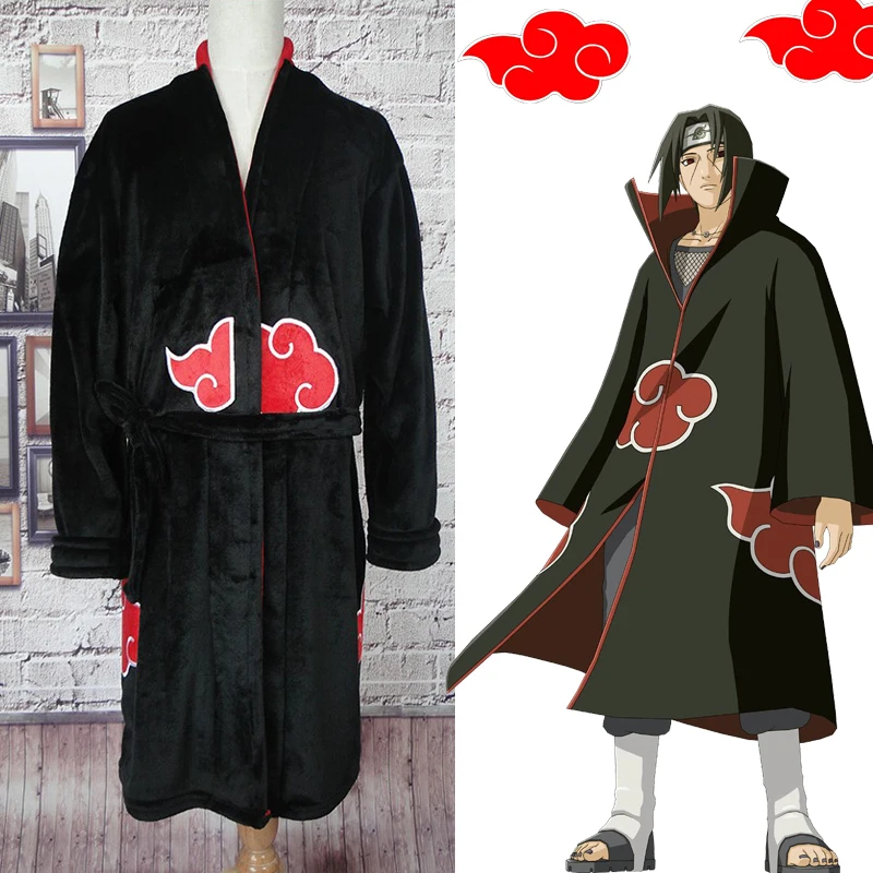Naruto Bathrobe Cosplay Akatsuki Flannel Pajamas Winter Robes Uchiha Itachi Halloween Costume
Naruto Bathrobe Cosplay Akatsuki Flannel Pajamas Winter Robes Uchiha Itachi Halloween Costume