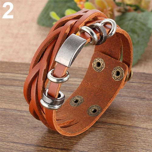 Bluelans Men's Vintage Multilayer Braided Faux Leather Bangle Cuff Bracelet Wristband
Bluelans Men's Vintage Multilayer Braided Faux Leather Bangle Cuff Bracelet Wristband