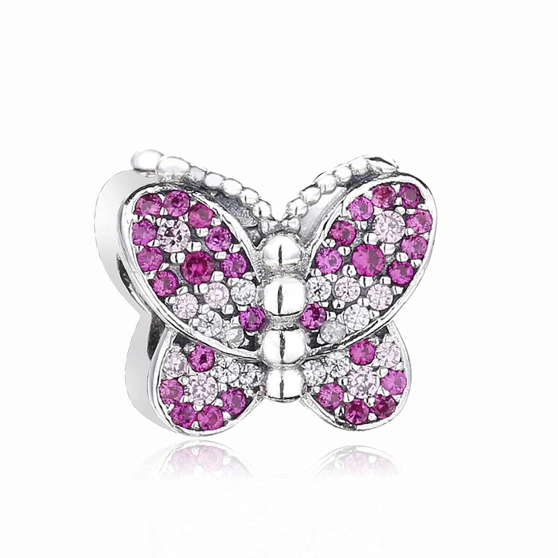 Free Shipping Authentic 925 Sterling Silver Dazzling Pink Butterfly Charms Fit Original Pandora Bracelet For Women DIY Jewelry
Free Shipping Authentic 925 Sterling Silver Dazzling Pink Butterfly Charms Fit Original Pandora Bracelet For Women DIY Jewelry