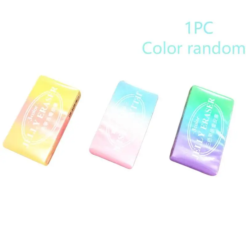 Kawaii Three-color Jelly Eraser Novelty Stationery Colorful Gradient Eraser Students School Supplies Random Color
Kawaii Three-color Jelly Eraser Novelty Stationery Colorful Gradient Eraser Students School Supplies Random Color