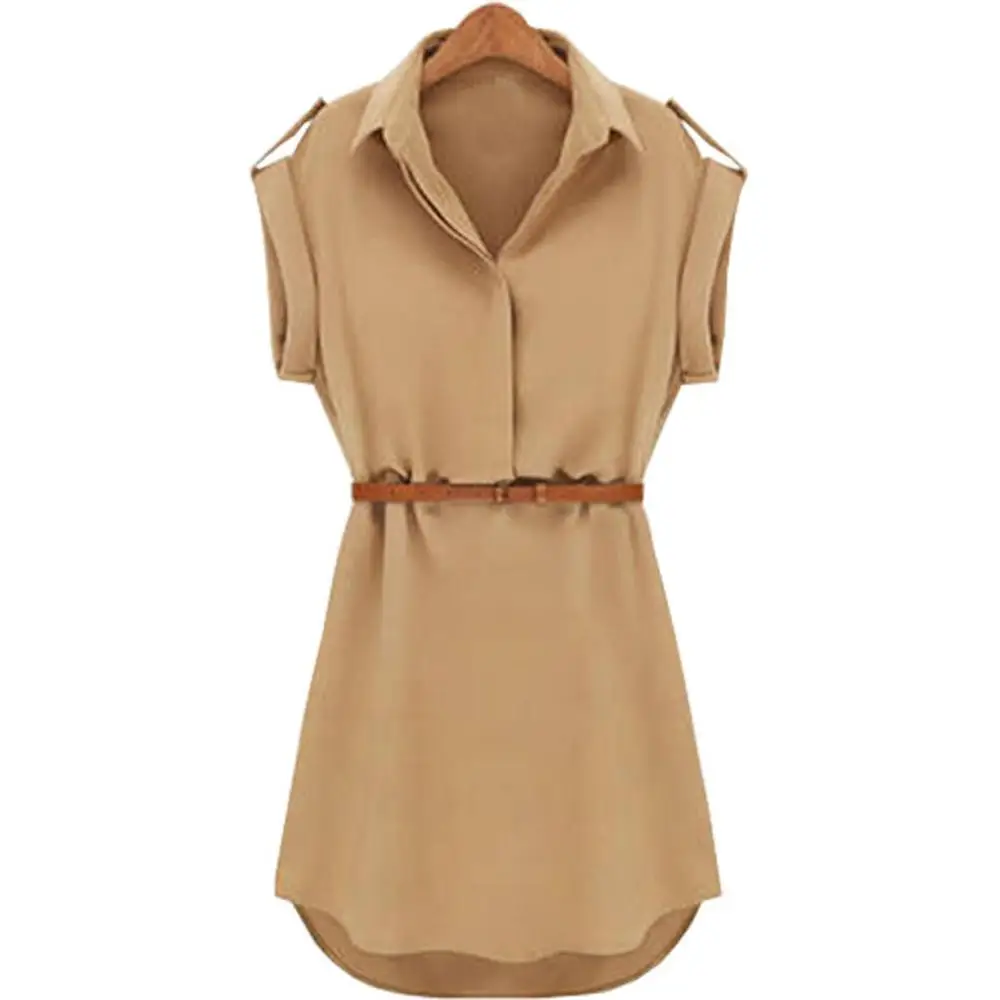 Women Casual Summer Loose Short Sleeve Chiffon Dress With Belt Hot Sale Office Lady Style Dresses For 2019 New Fashion vestidos
Women Casual Summer Loose Short Sleeve Chiffon Dress With Belt Hot Sale Office Lady Style Dresses For 2019 New Fashion vestidos