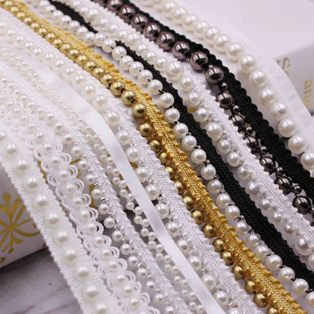 1Yard White/Black Nail Beaded Lace Trim Tape Fabric Ribbon DIY Collar Sewing Garment Headdress Accessories
1Yard White/Black Nail Beaded Lace Trim Tape Fabric Ribbon DIY Collar Sewing Garment Headdress Accessories